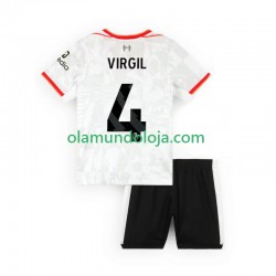Camisola Liverpool VIRGIL 4 Criança Equipamento Terceiro 2024-2025 Manga Curta